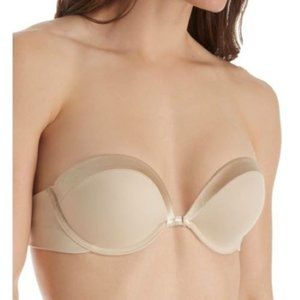 Maidenform Tuxedo Plunge Push Up Bra 34A Nude